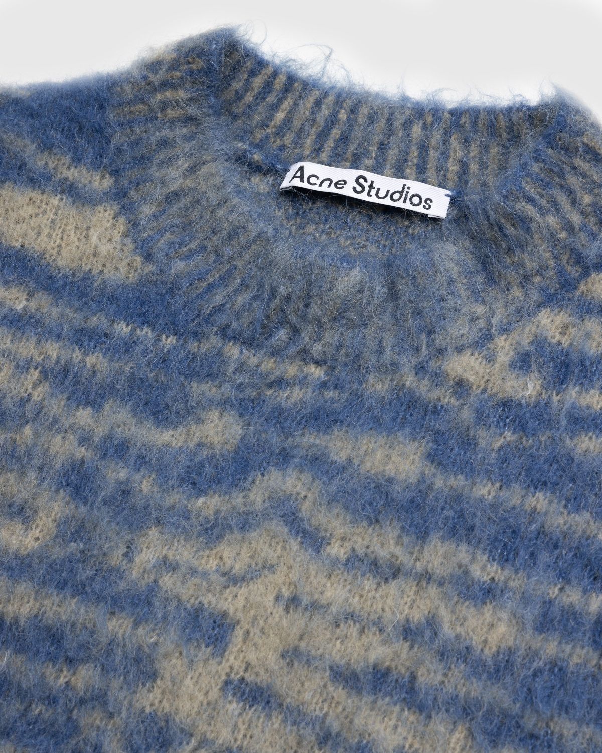 Acne Studios – Jacquard Crewneck Sweater Blue | Highsnobiety Shop